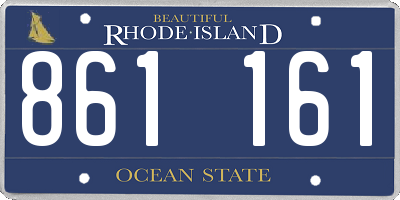 RI license plate 861161
