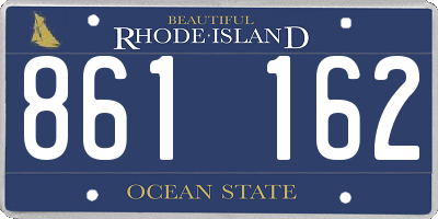 RI license plate 861162