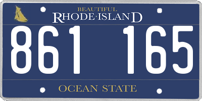 RI license plate 861165