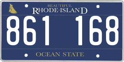 RI license plate 861168