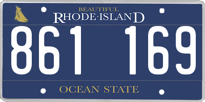 RI license plate 861169