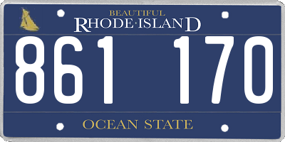RI license plate 861170