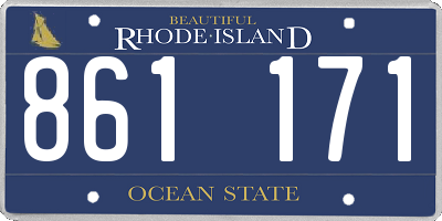 RI license plate 861171