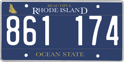 RI license plate 861174