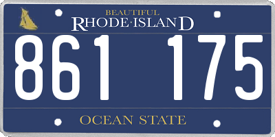 RI license plate 861175