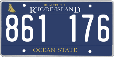 RI license plate 861176