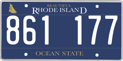 RI license plate 861177