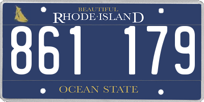 RI license plate 861179