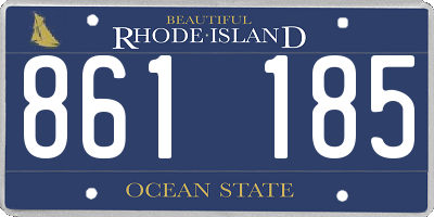RI license plate 861185