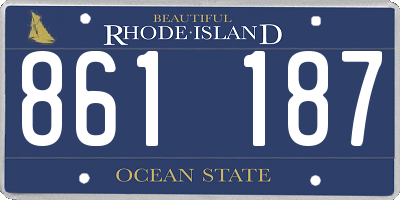 RI license plate 861187