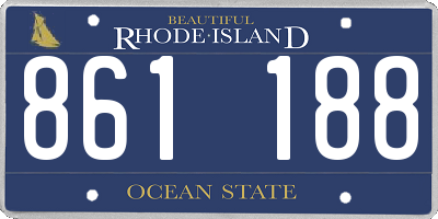 RI license plate 861188