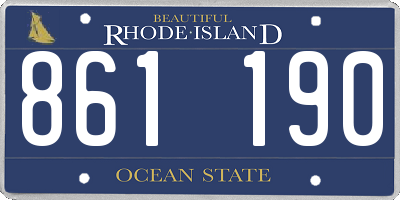 RI license plate 861190