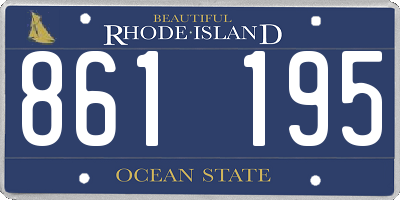 RI license plate 861195