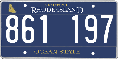 RI license plate 861197