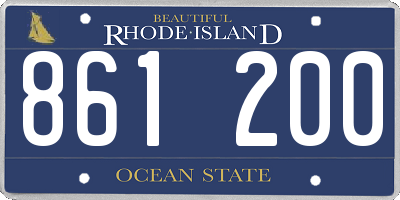 RI license plate 861200