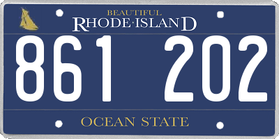 RI license plate 861202