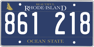 RI license plate 861218