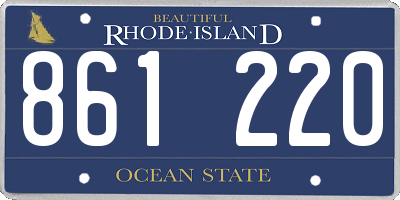 RI license plate 861220