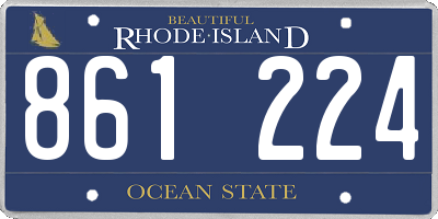 RI license plate 861224