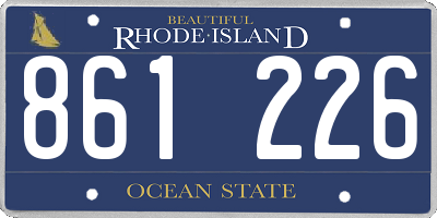 RI license plate 861226