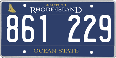 RI license plate 861229