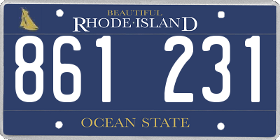RI license plate 861231