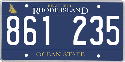 RI license plate 861235