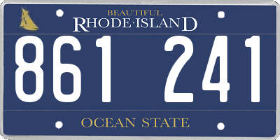 RI license plate 861241