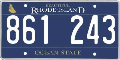 RI license plate 861243