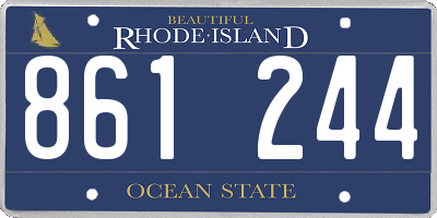 RI license plate 861244