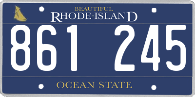 RI license plate 861245