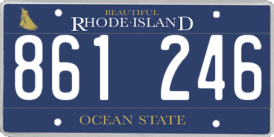 RI license plate 861246