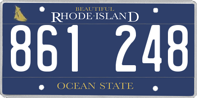 RI license plate 861248