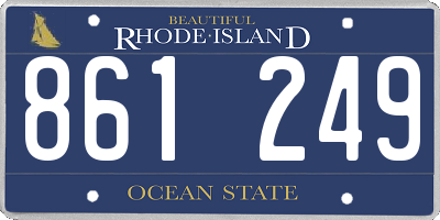 RI license plate 861249