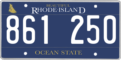 RI license plate 861250