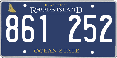 RI license plate 861252