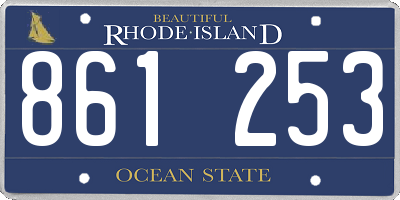RI license plate 861253