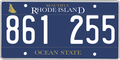 RI license plate 861255
