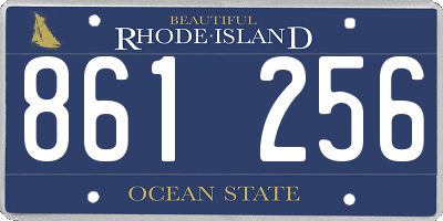 RI license plate 861256