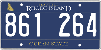 RI license plate 861264