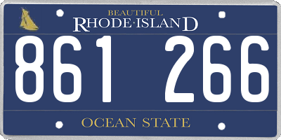 RI license plate 861266