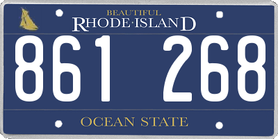 RI license plate 861268