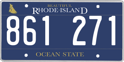RI license plate 861271