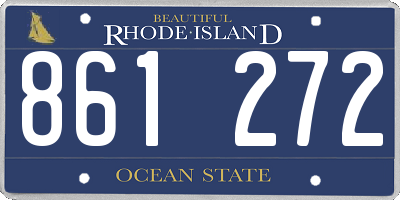 RI license plate 861272