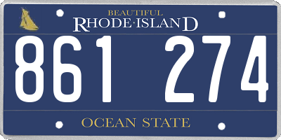 RI license plate 861274