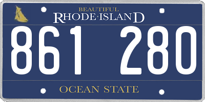 RI license plate 861280