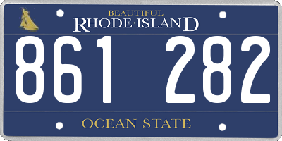 RI license plate 861282