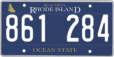 RI license plate 861284