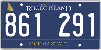 RI license plate 861291
