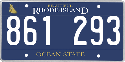 RI license plate 861293